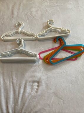 IKEA White and Multicolor Plastic Clothes Hangers